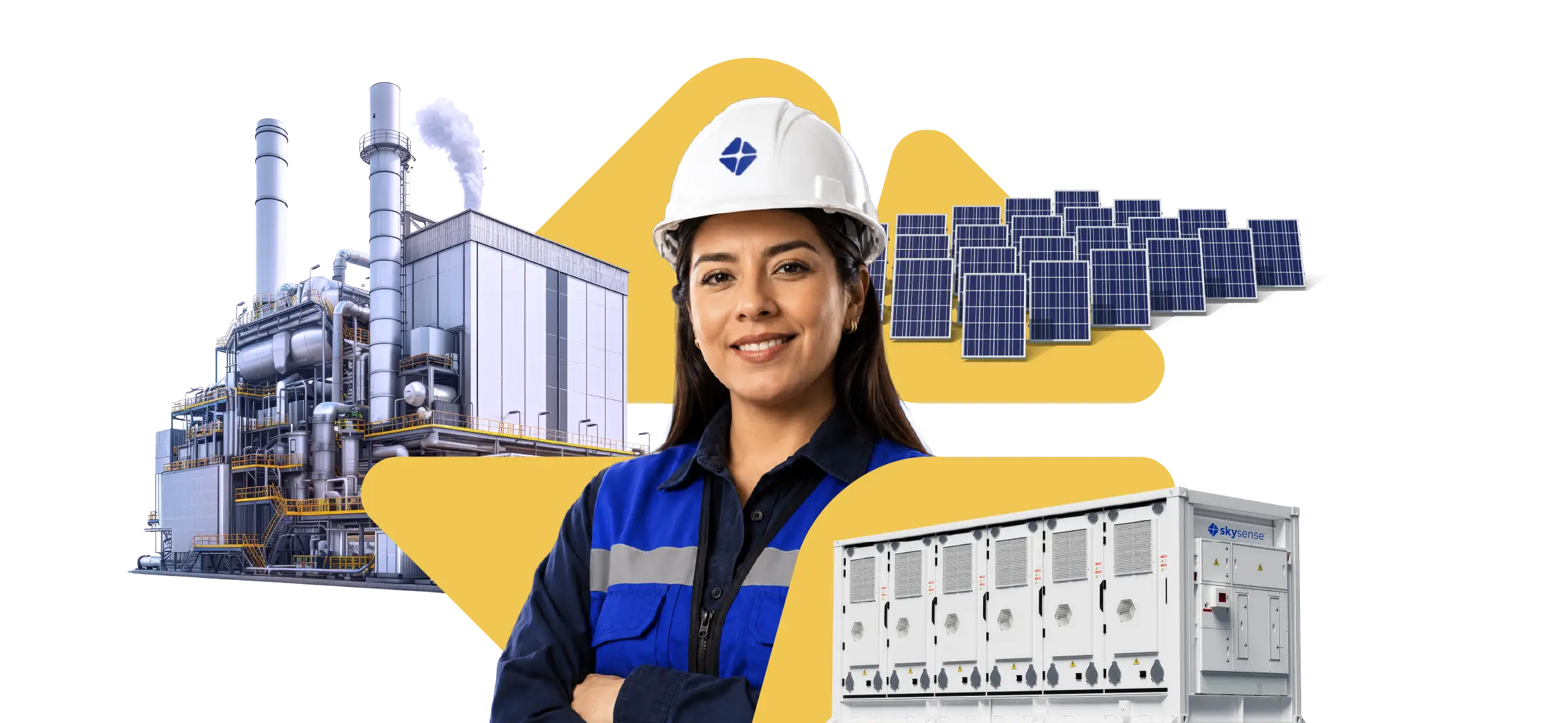 Composición, sobre un sistema integral bess mas solar para empresa, con operación y mantenimiento